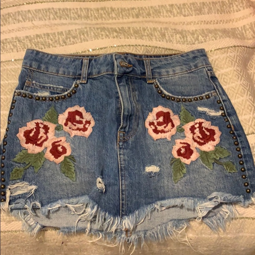 Free people jean skirt